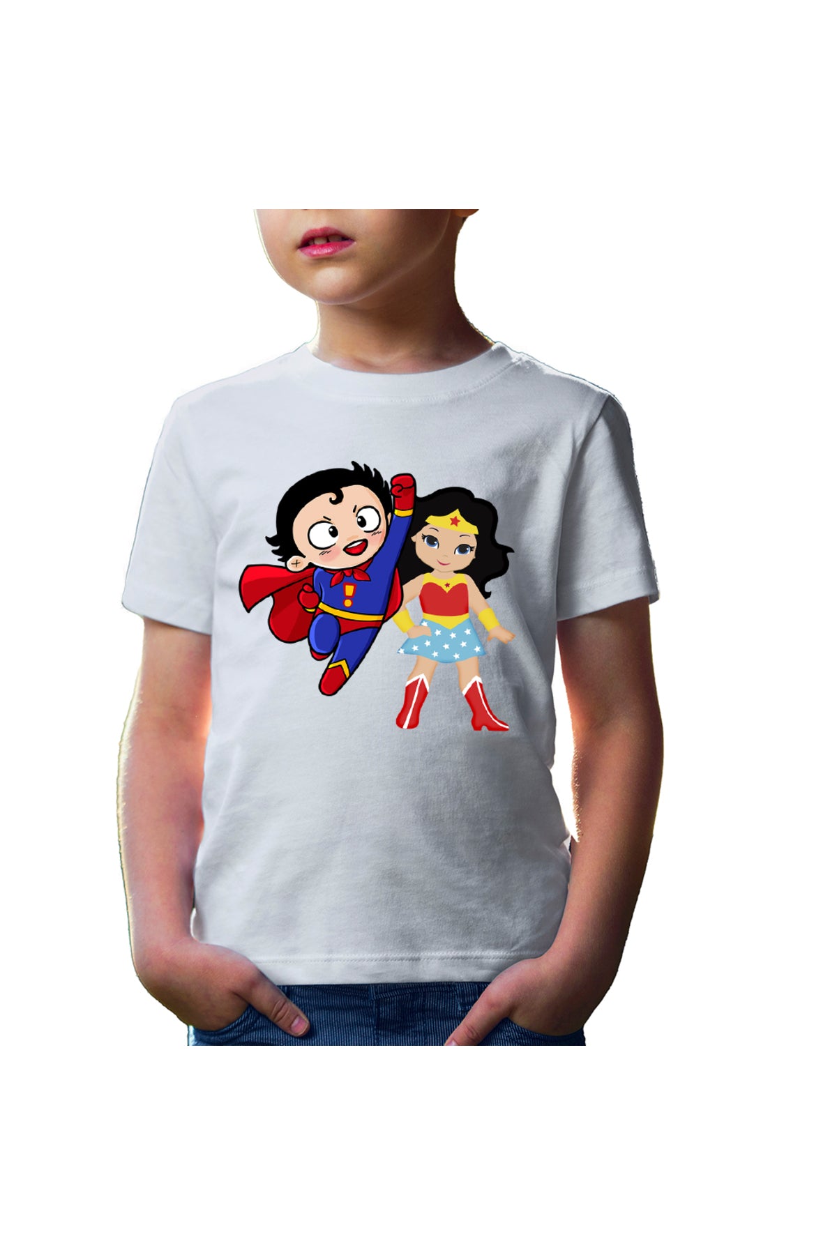 Tricou copii Superman Wonder Woman Cartoon Hero Comics