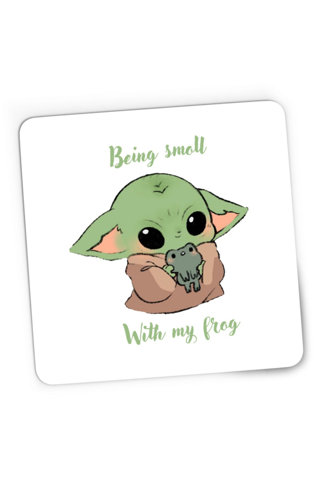 Mousepad Gaming Baby Yoda Frog Eat Kawaii, 21x19 cm