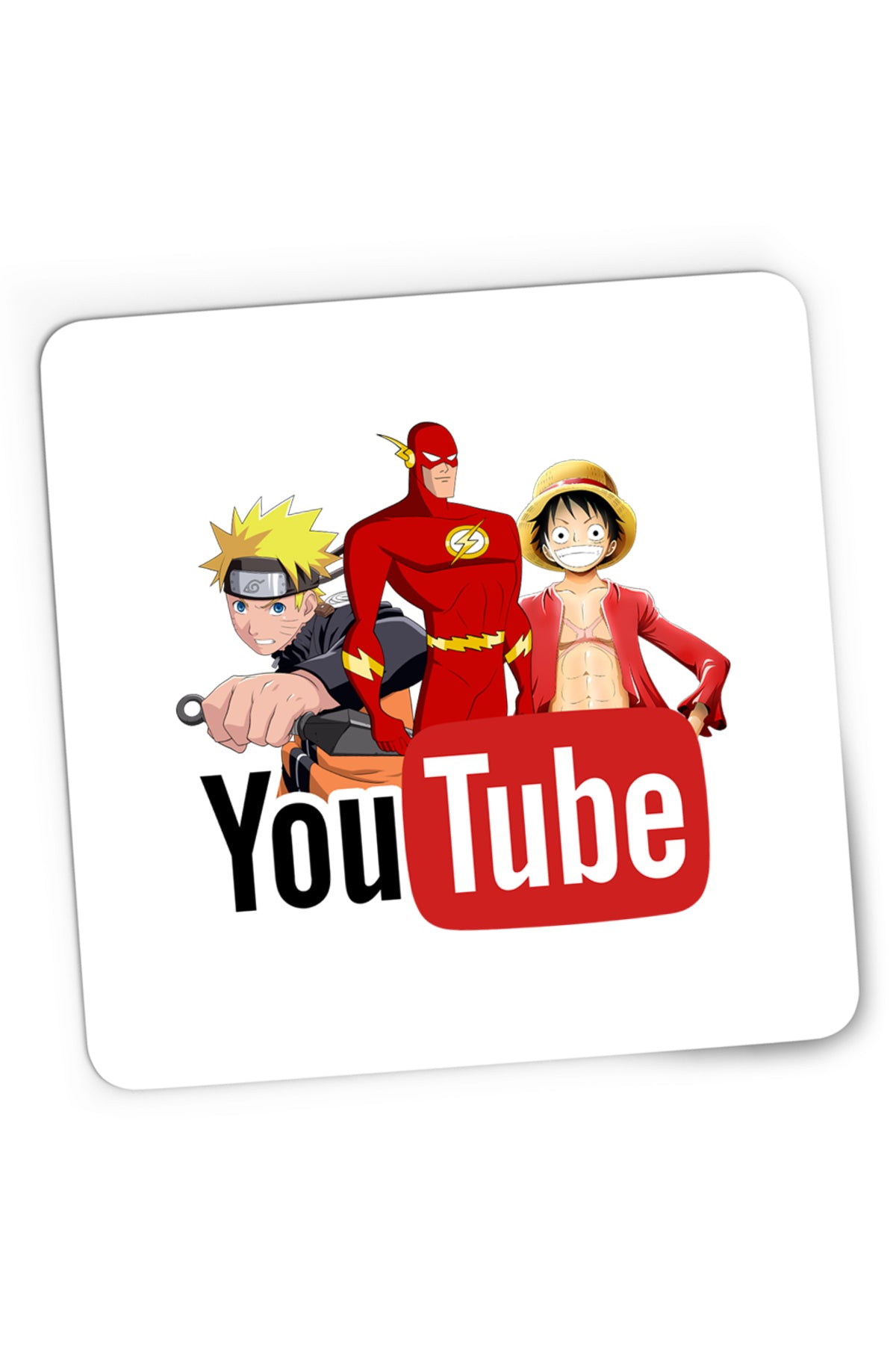 Mousepad Gaming The Flash Naruto One Piece Anime Cartoon, 21x19 cm