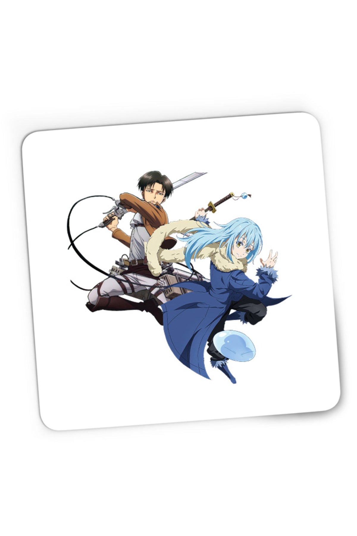 Mousepad Gaming TenSura Slime Isekai Rinmuru Levi Attack on Titan, 21x19 cm