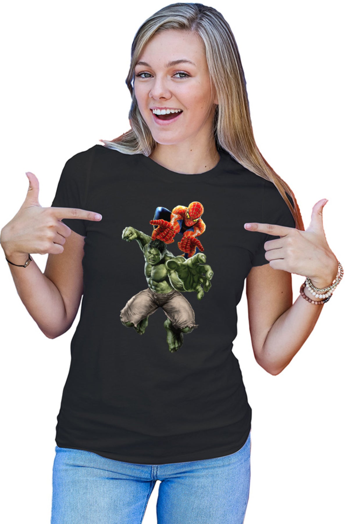 Tricou dama Hulk Spiderman Incredible MacBook Pro Carol Fist