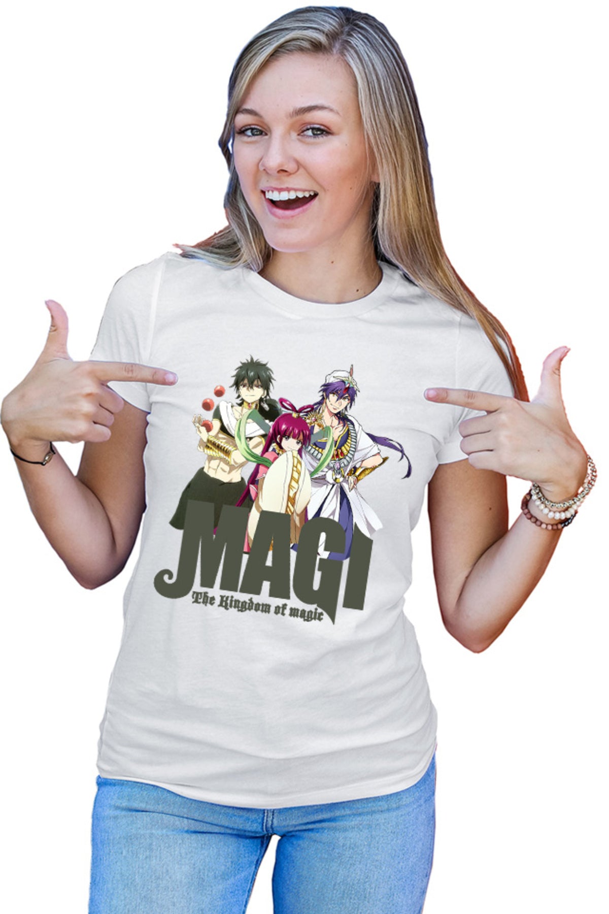 Tricou dama Magi The Labyrinth of Magic Kougyoku Queen Judar Sinbad Trio