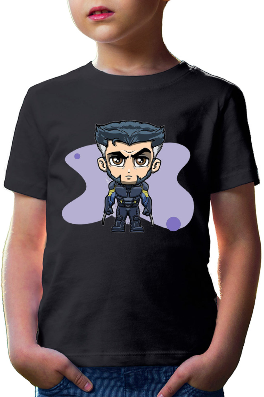 Tricou copii Wolverine Chibi Anime Claws Angry