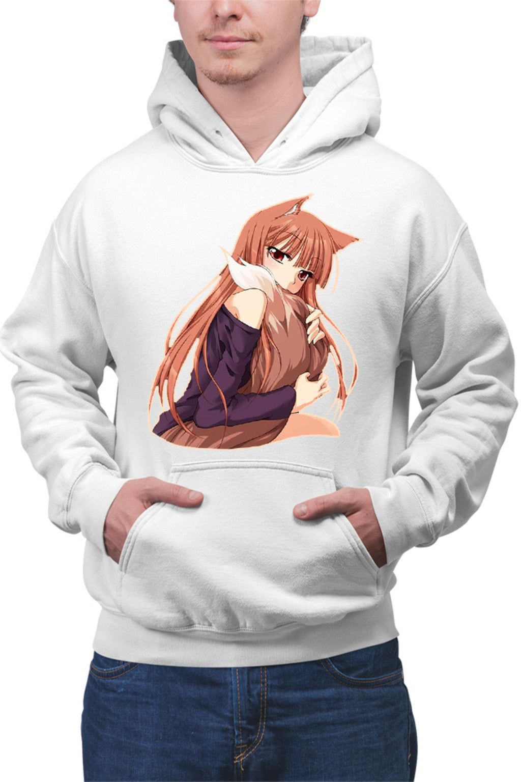 Hanorac barbati Spice And Wolf Holo Furry Fluffy Tail Nom