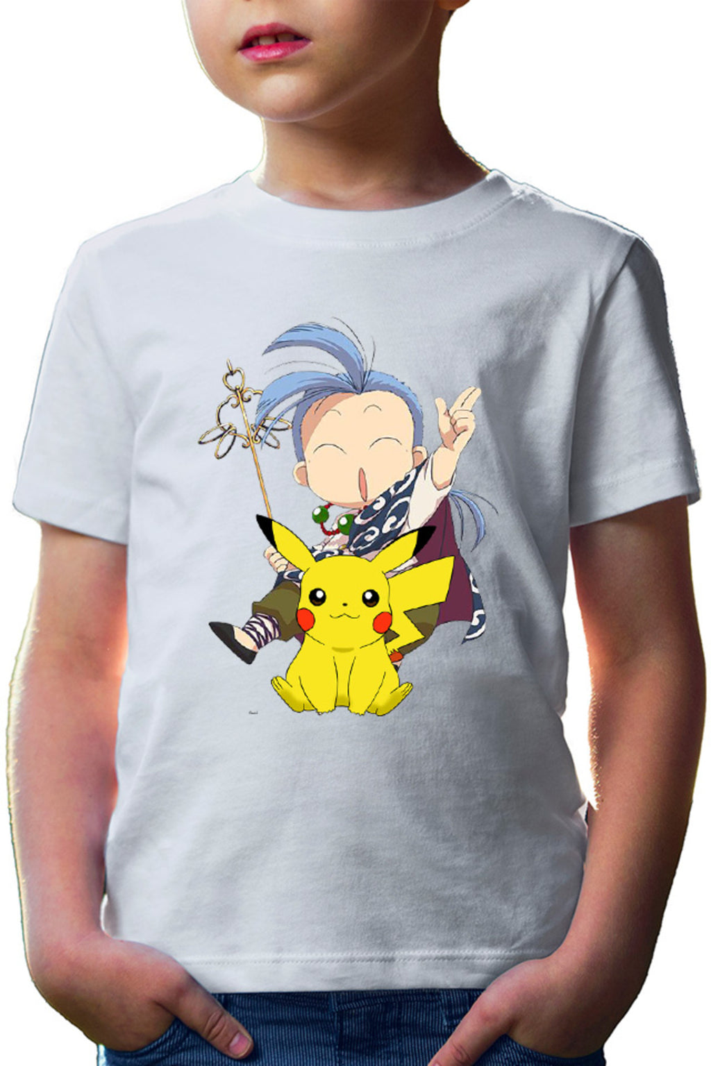 Tricou copii Fushigi Yuugi Chichiri Chibi Pokemon Pikachu Monk