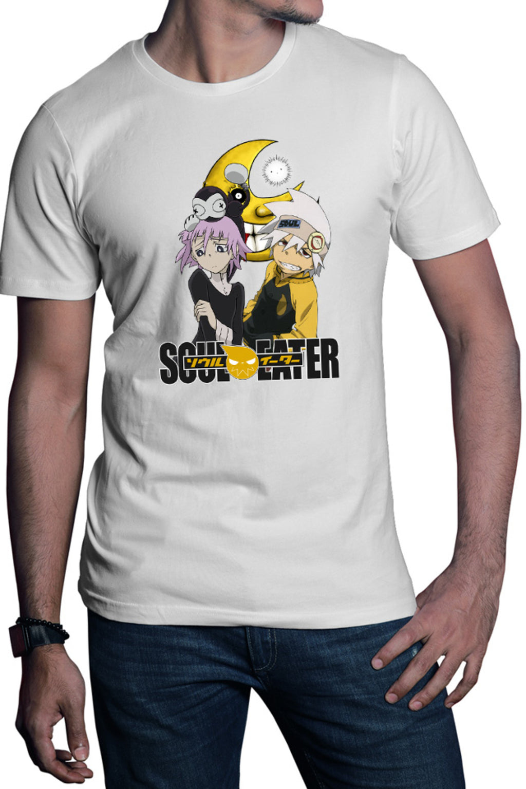 Tricou barbati Soul Eater Soul Half Moon Anime Kage Trap