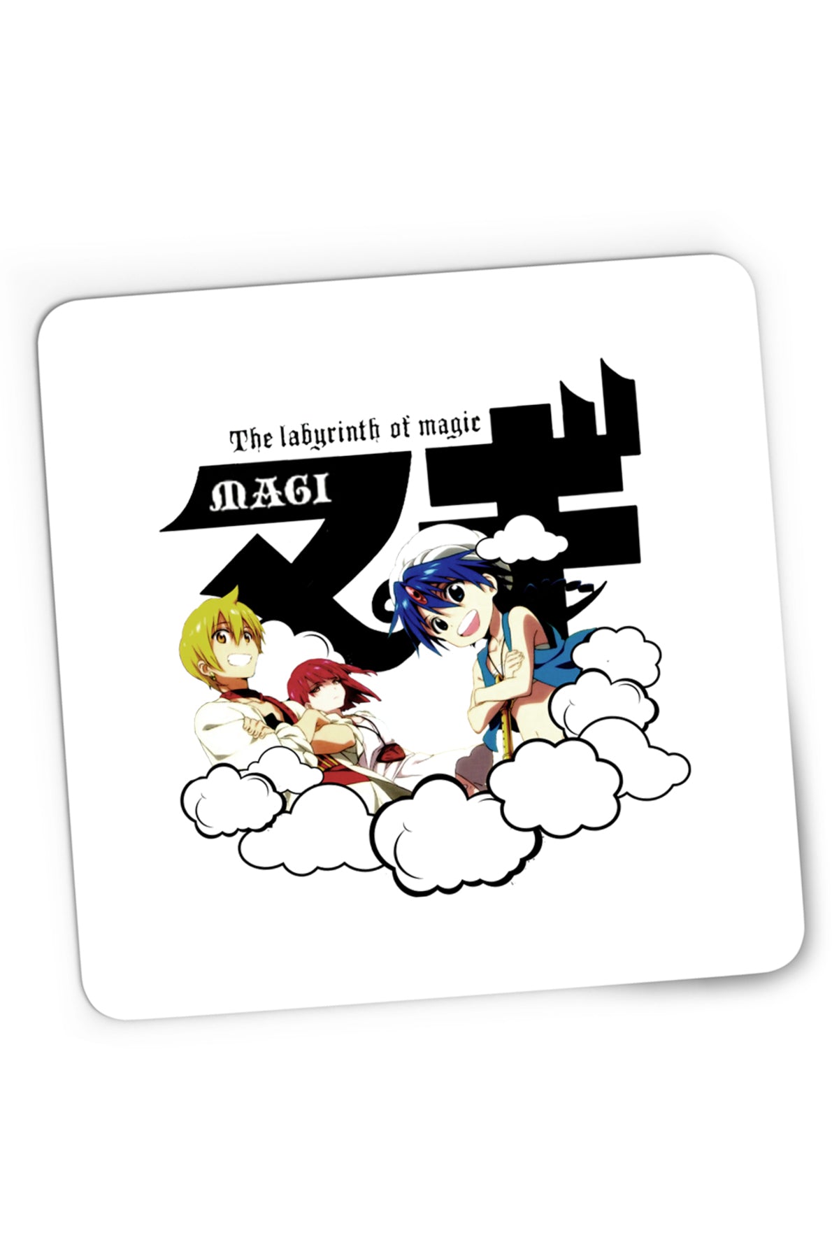 Mousepad Gaming Magi The Labyrinth of Magic Protagonists Group Clouds, 21x19 cm
