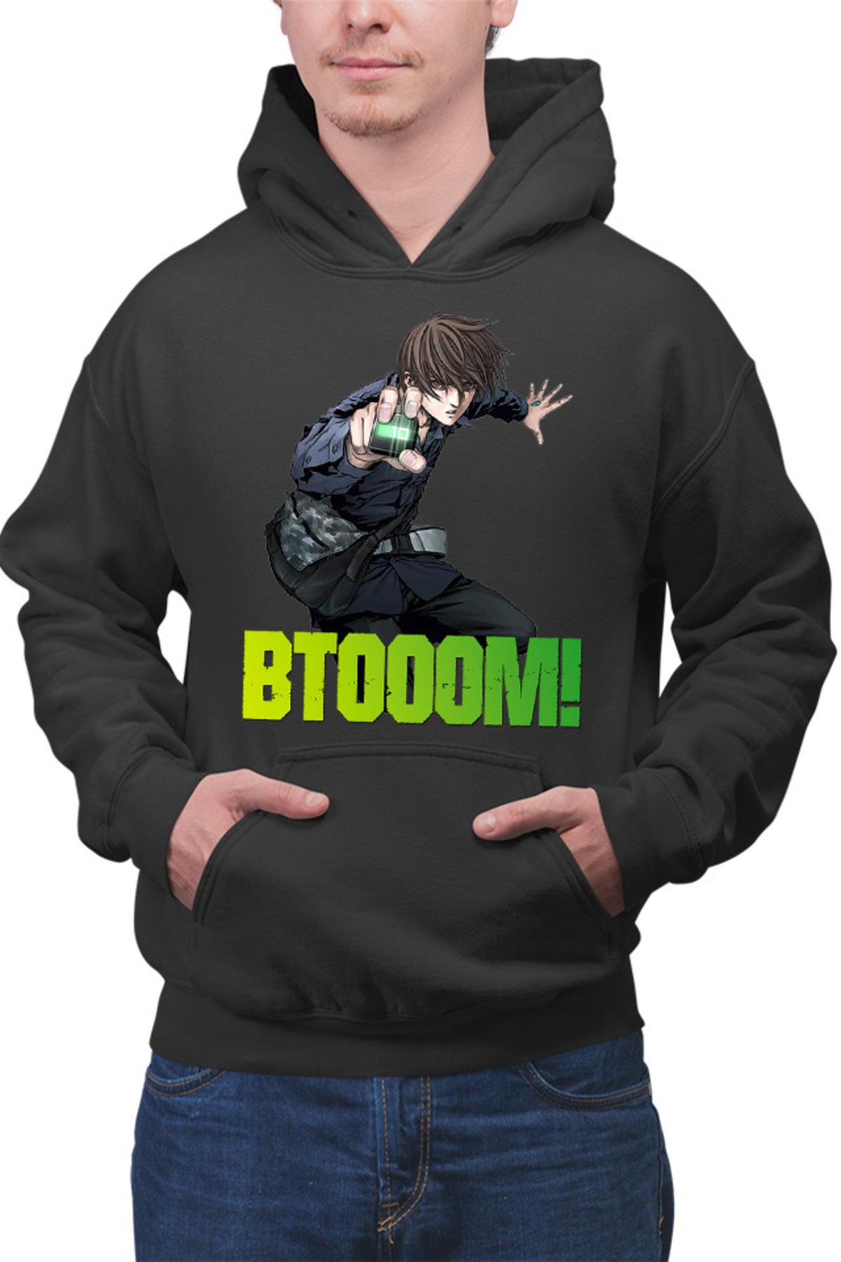 Hanorac barbati Btooom! Sakamoto Ryouta Student Trick Anime Action Gore