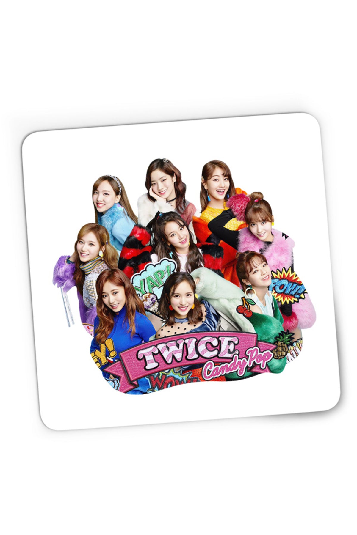 Mousepad Gaming Twice K-Pop Idol Group Popular Music Korea, 21x19 cm