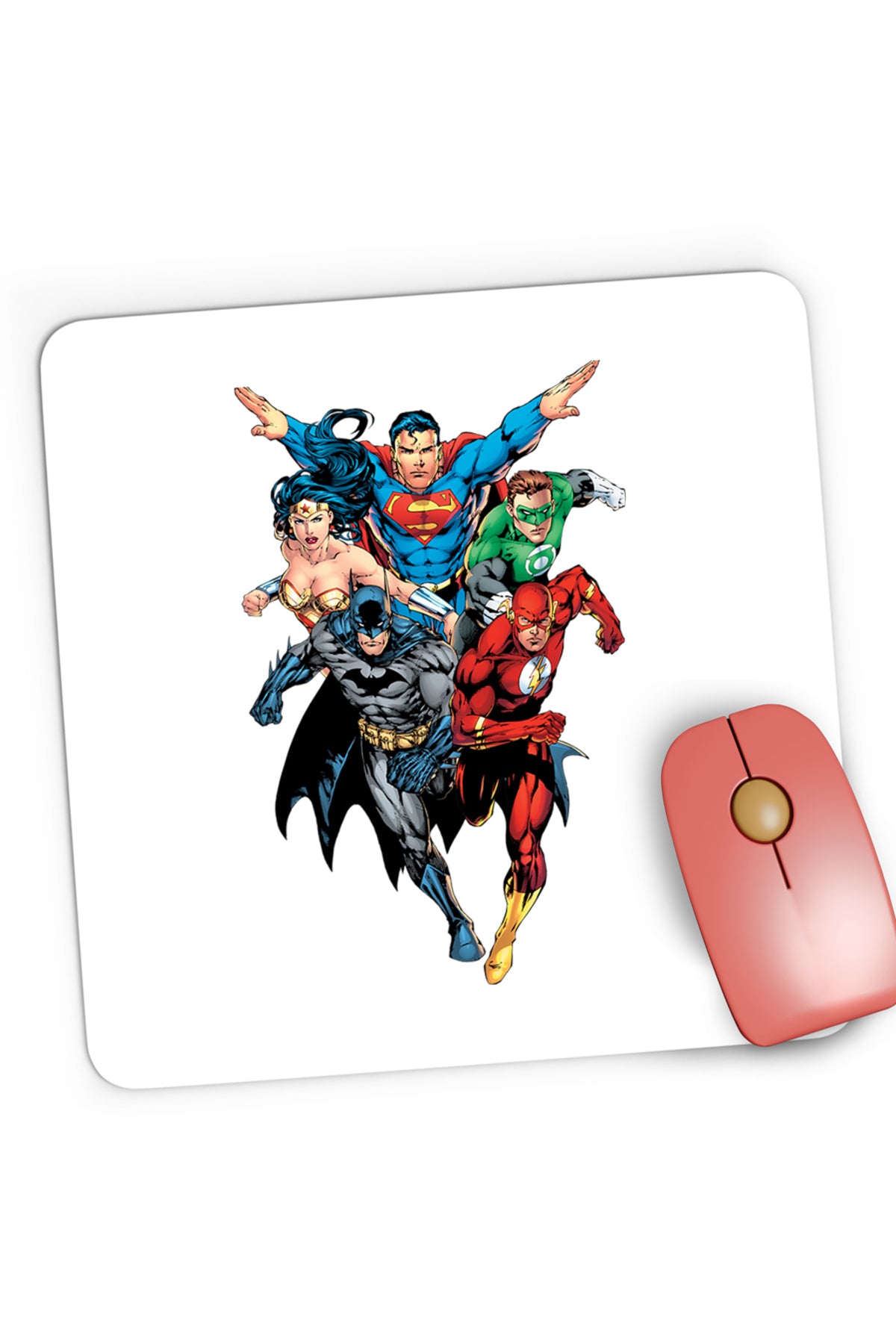 Mousepad Gaming The Flash Superman Batman Wonder Women, 21x19 cm