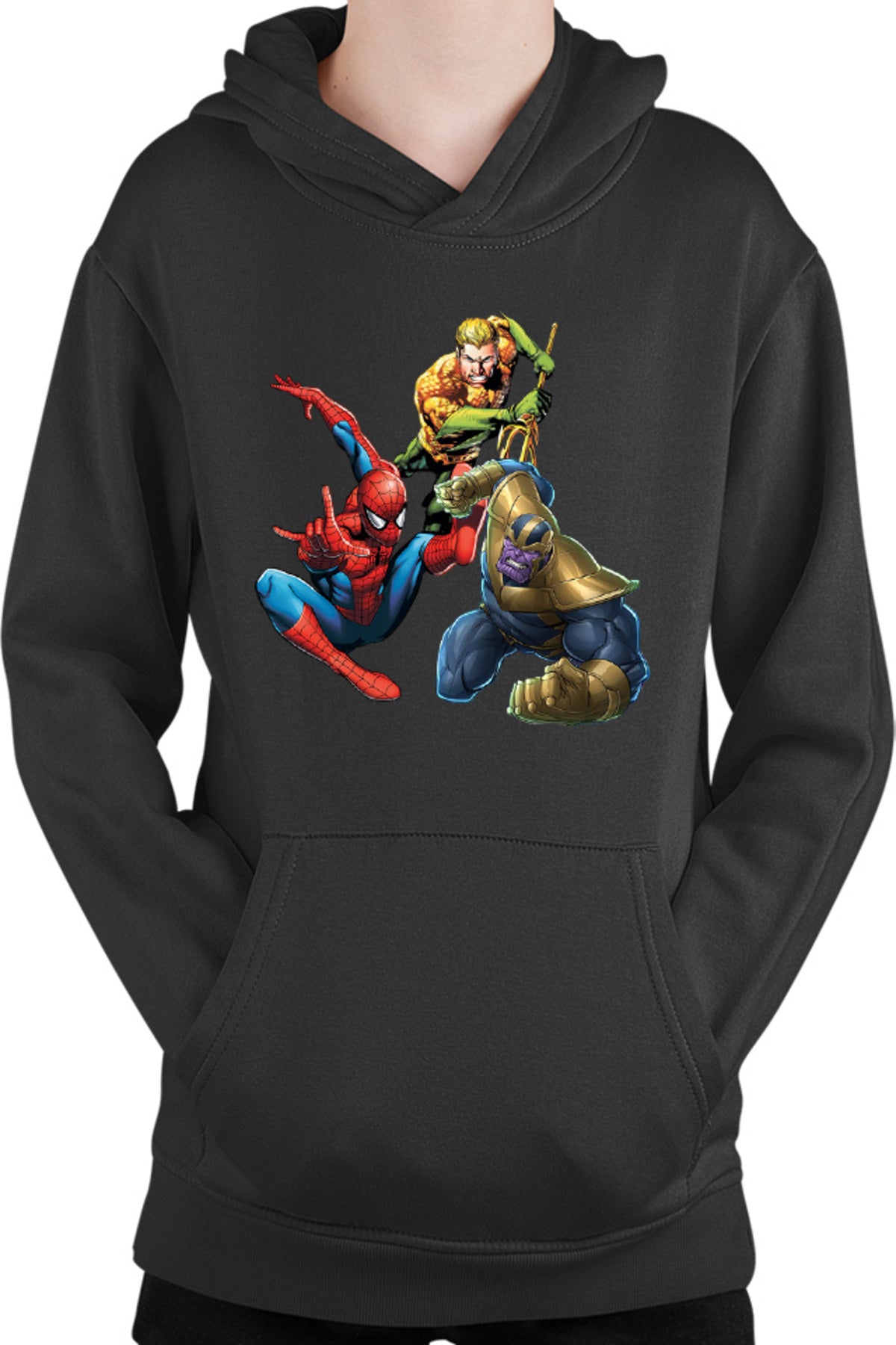 Hanorac copii Spiderman Aquaman Thanos Save Earth