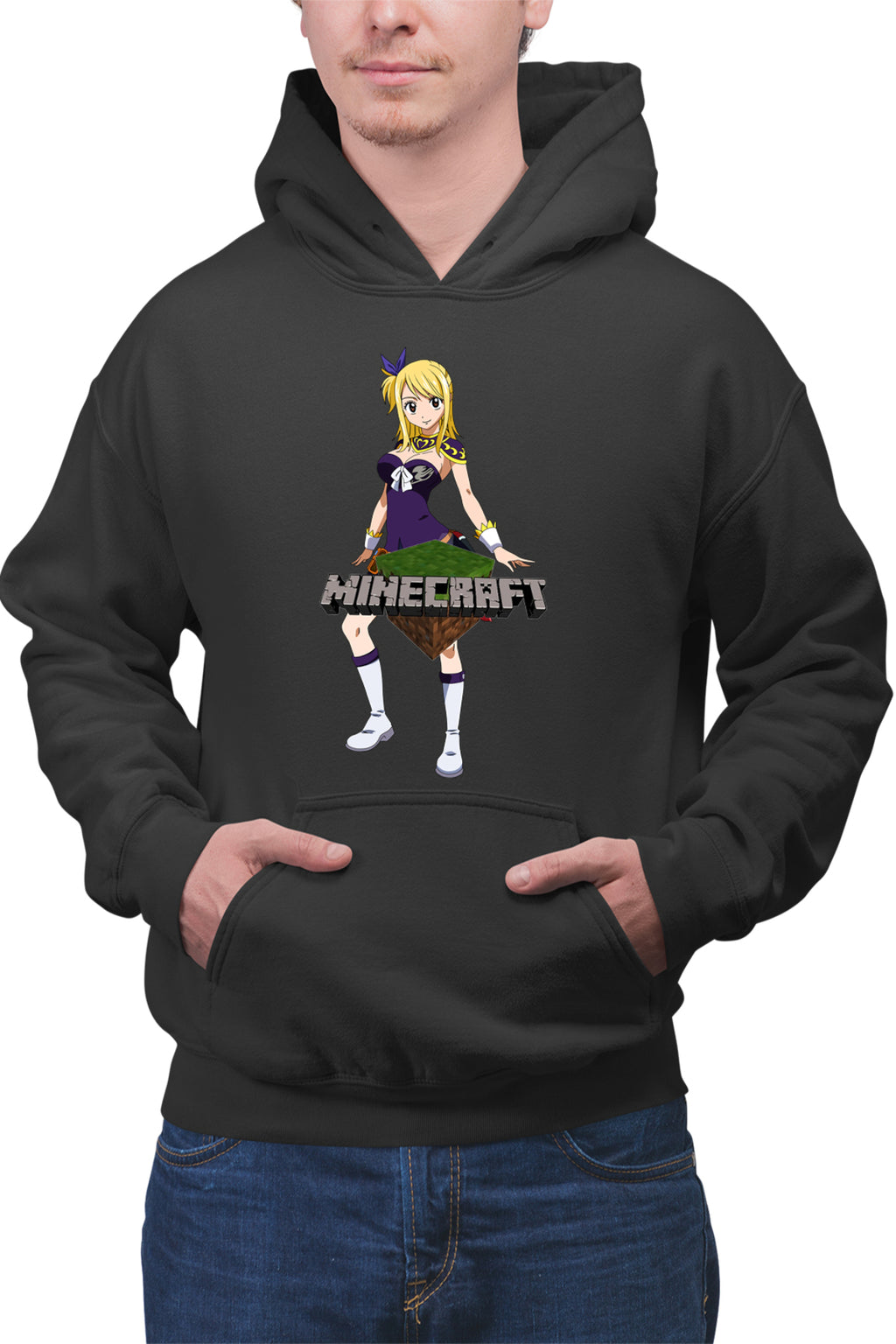 Hanorac barbati Fairy Tail Lucy Minecraft Fan Anime Manga