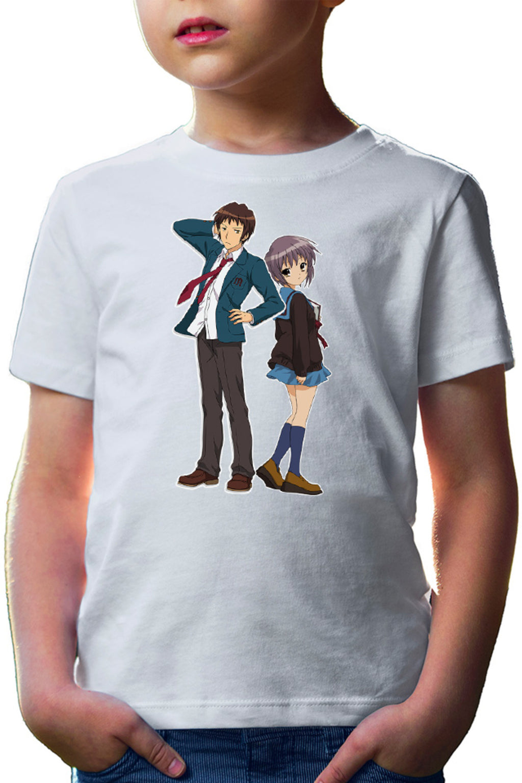 Tricou copii Haruhi Suzumiya Itsuki Yuki Club Minecraft Funimation