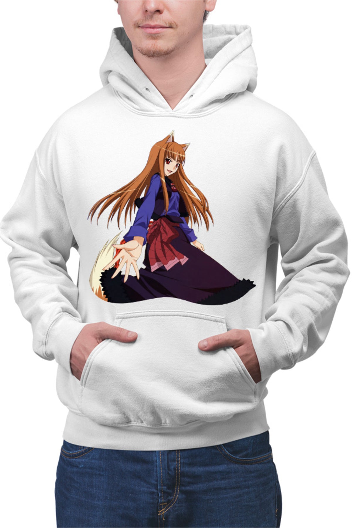 Hanorac barbati Spice And Wolf Holo Kitsune Dance Romance