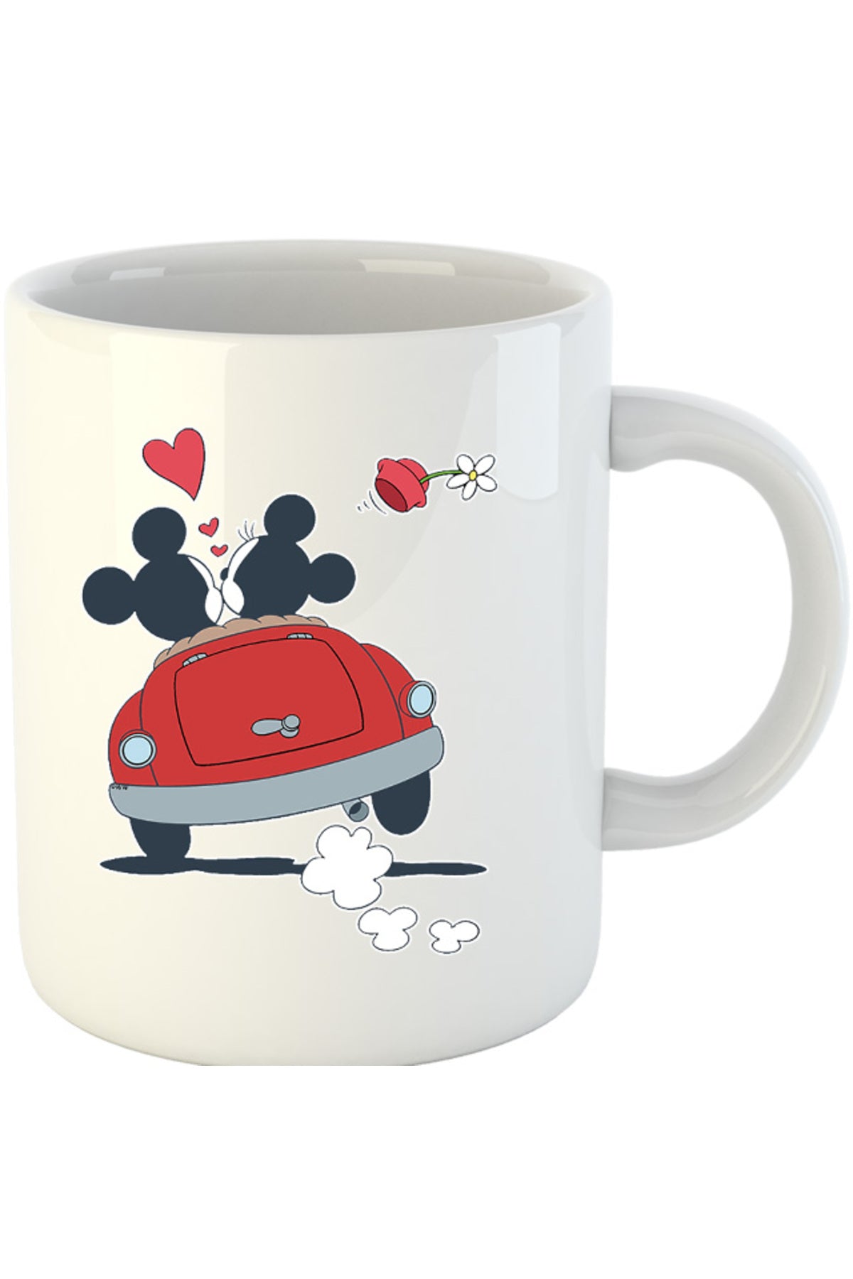 Cana Mickey Mouse Lovers Minnie Flower, alba, 330 ml