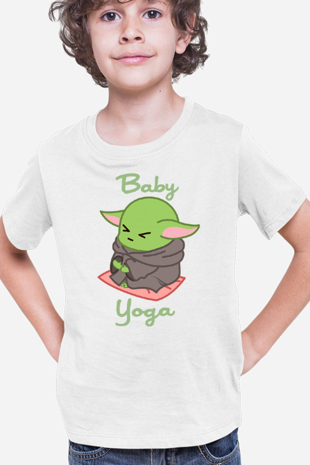 Tricou copii Baby Yoda Meditate Morning Stress