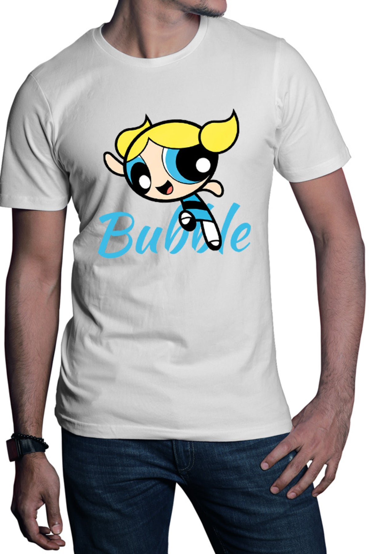 Tricou barbati The Powerpuff Girls Bubble Sweet