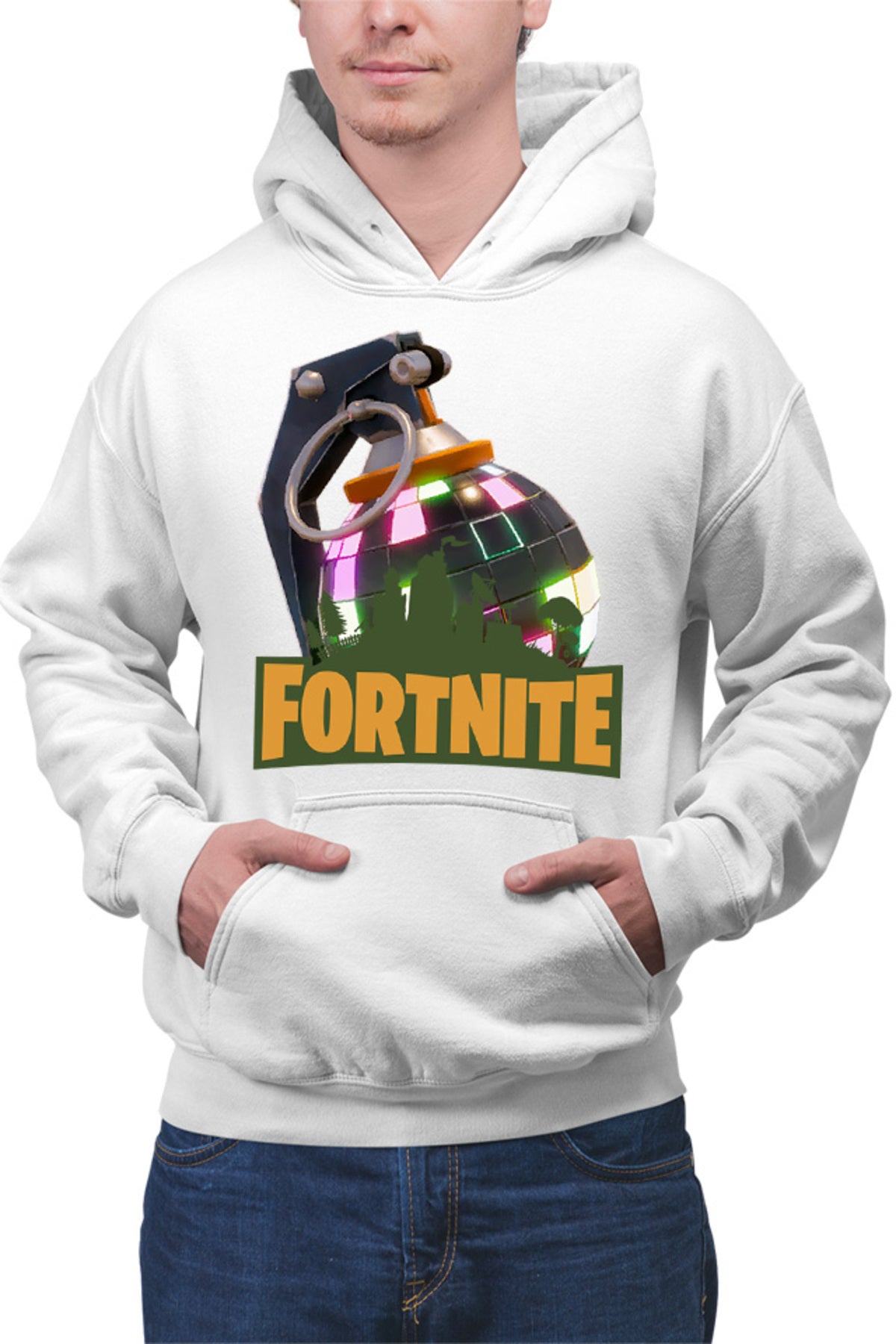 Hanorac barbati Fortnite Colorful Game Children Skins Building Map
