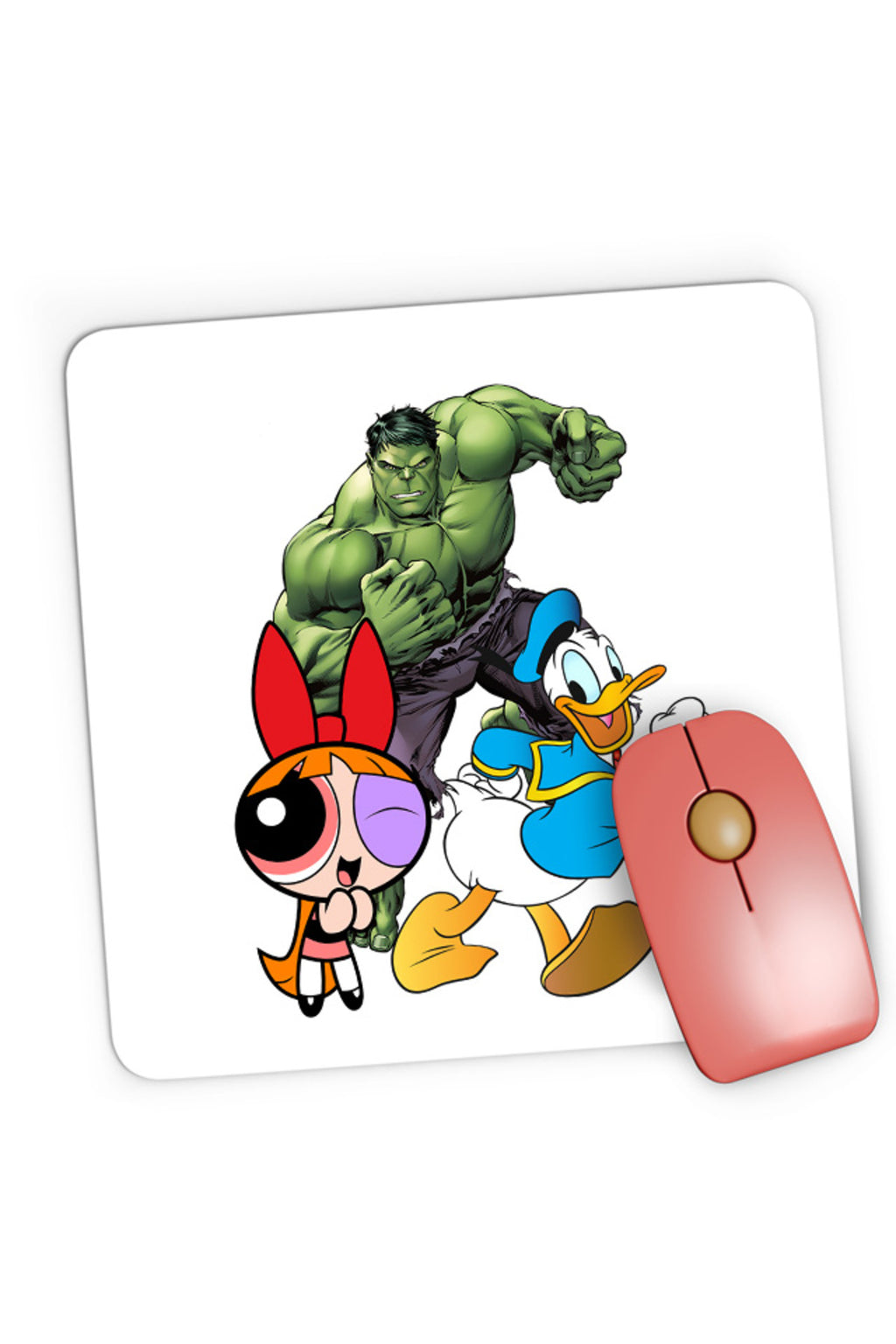 Mousepad Gaming Hulk Marvel Donald Duck Powerpuff Girls, 21x19 cm
