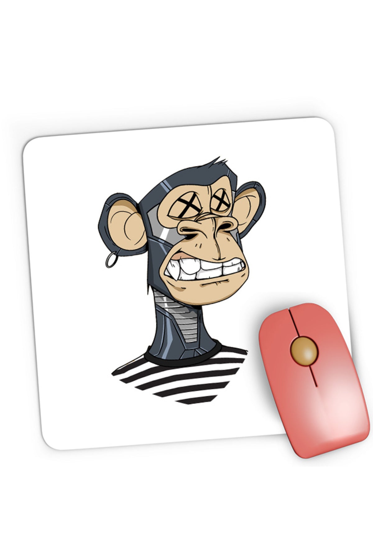 Mousepad Gaming NFT Monkey Currency Money Trend Animal, 21x19 cm