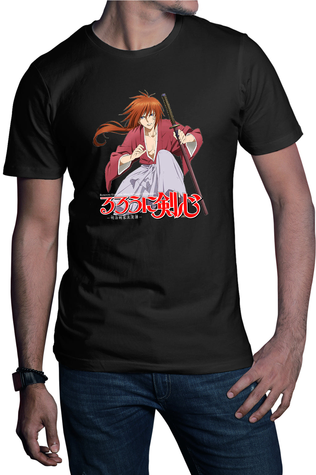 Tricou barbati Rurouni Kenshin Sword Sit Meiji Swordsman Romantic Story