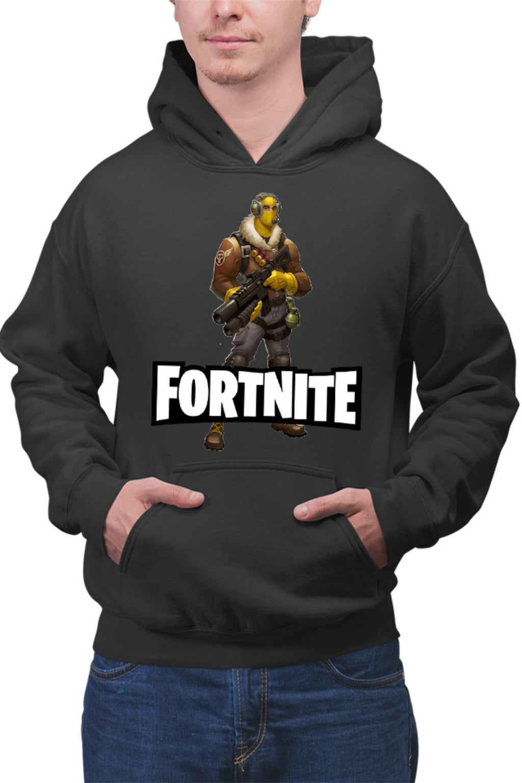 Hanorac barbati Fortnite Mask Male Arena Zone Gameplay Pro
