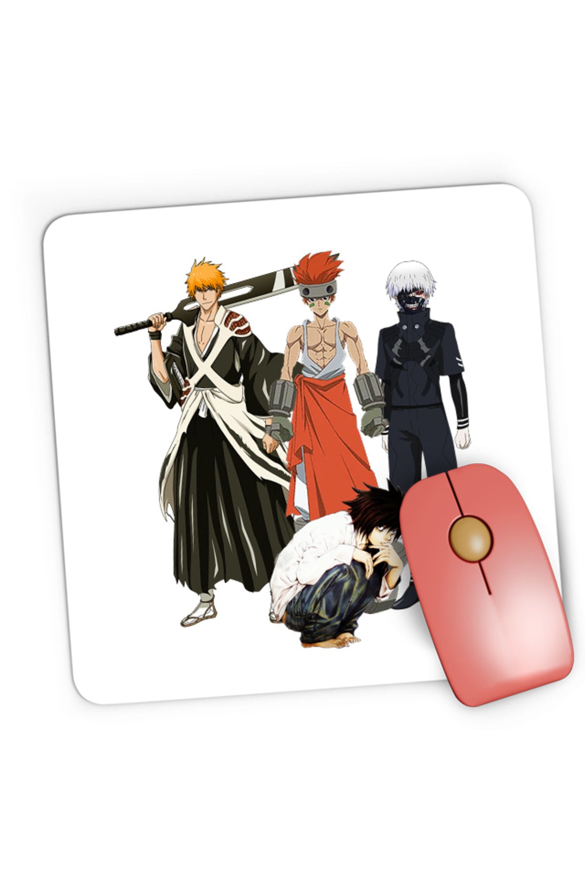 Mousepad Gaming Hoshin Engi Nataku Ichigo Bleach Kaneki Tokyo Ghoul Death Note, 21x19 cm