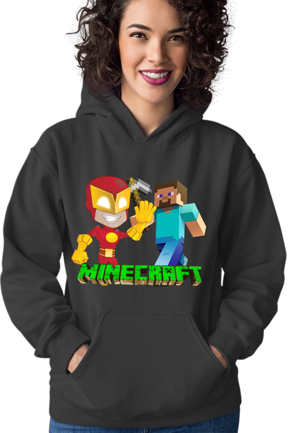 Hanorac dama The Flash Minecraft Steve Super Hero