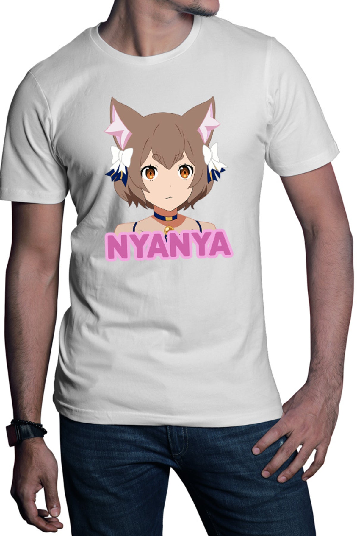 Tricou barbati Re Zero Felix Cat Nya Kawaii Magic Youtube