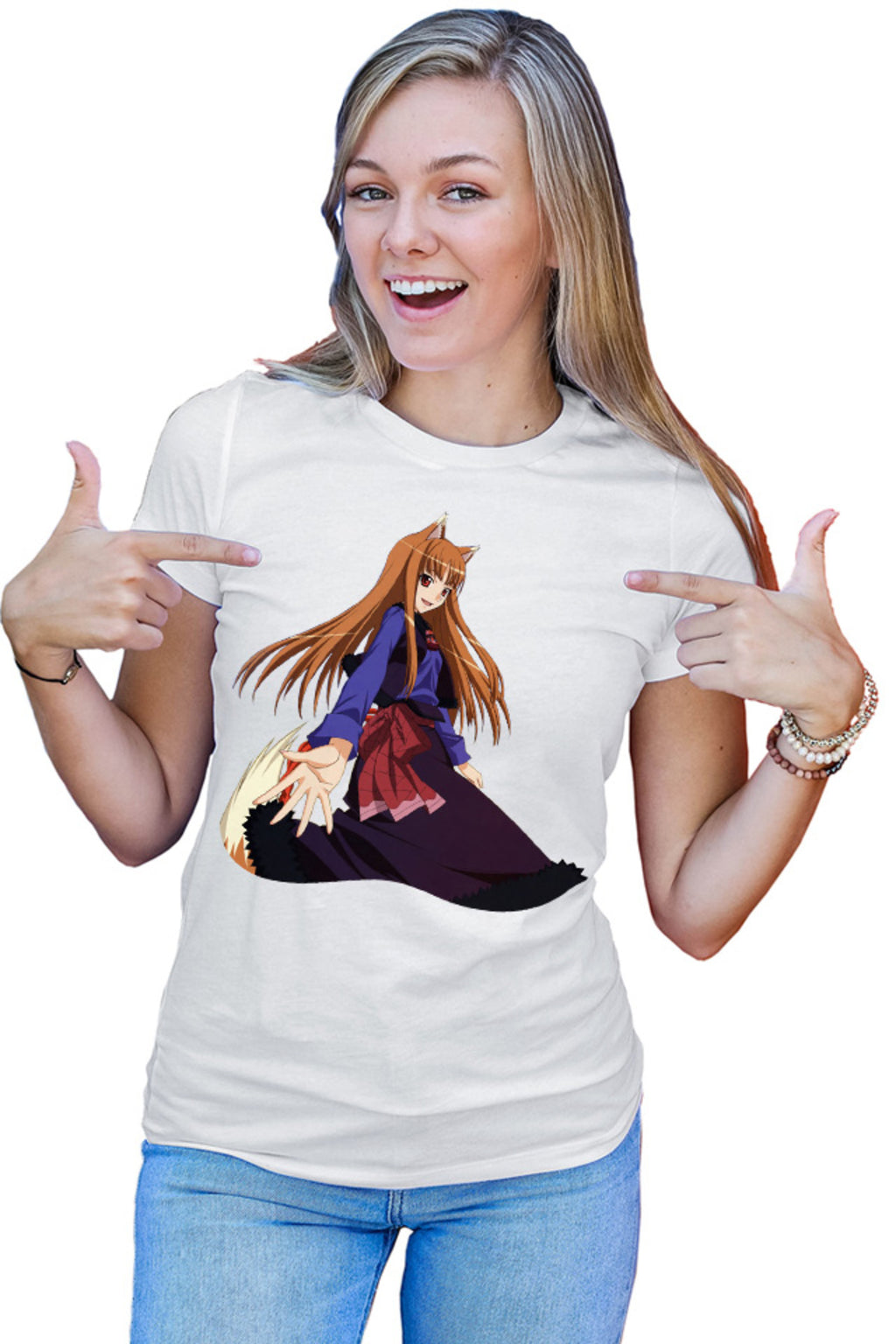 Tricou dama Spice And Wolf Holo Kitsune Dance Romance