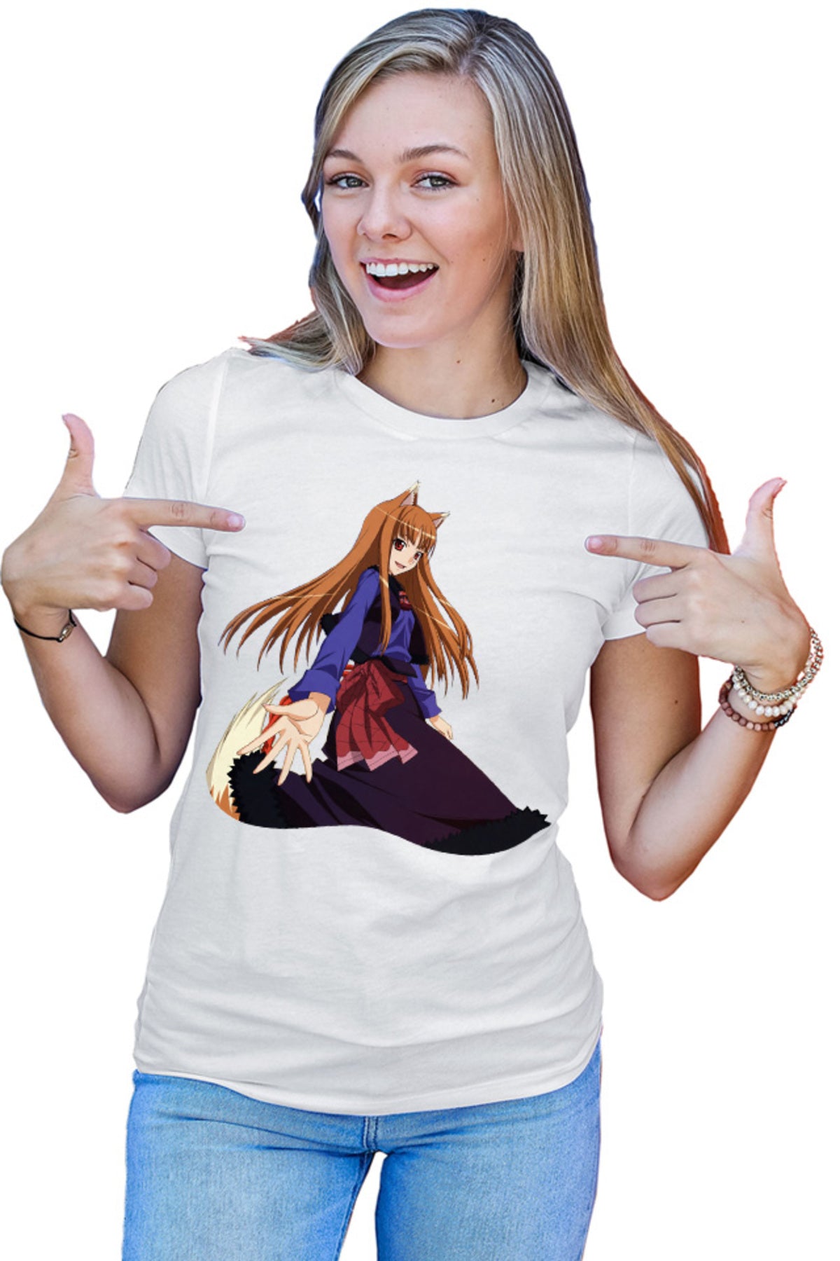 Tricou dama Spice And Wolf Holo Kitsune Dance Romance