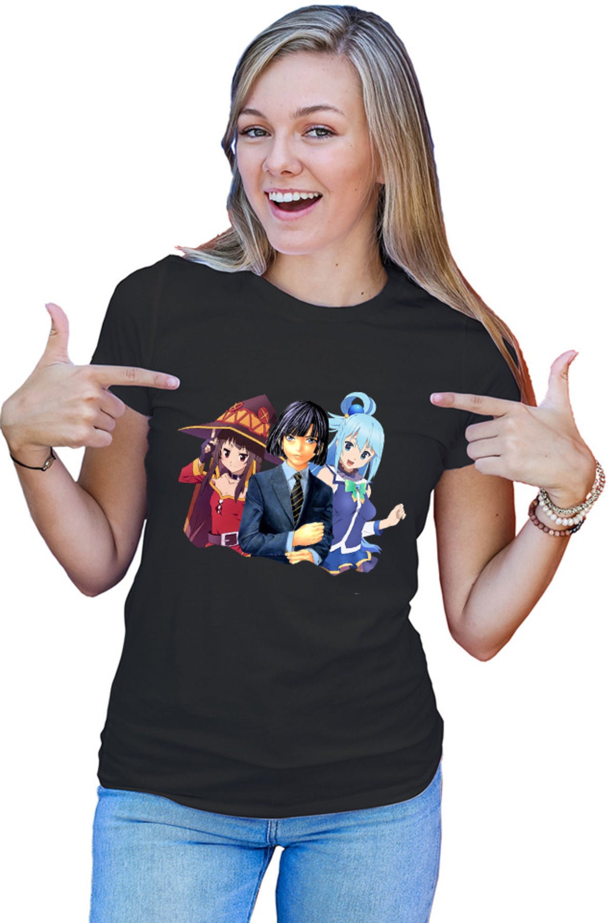 Tricou dama Hikaru no Go Akira Aqua Megumi Konosuba God Magic Paranormal