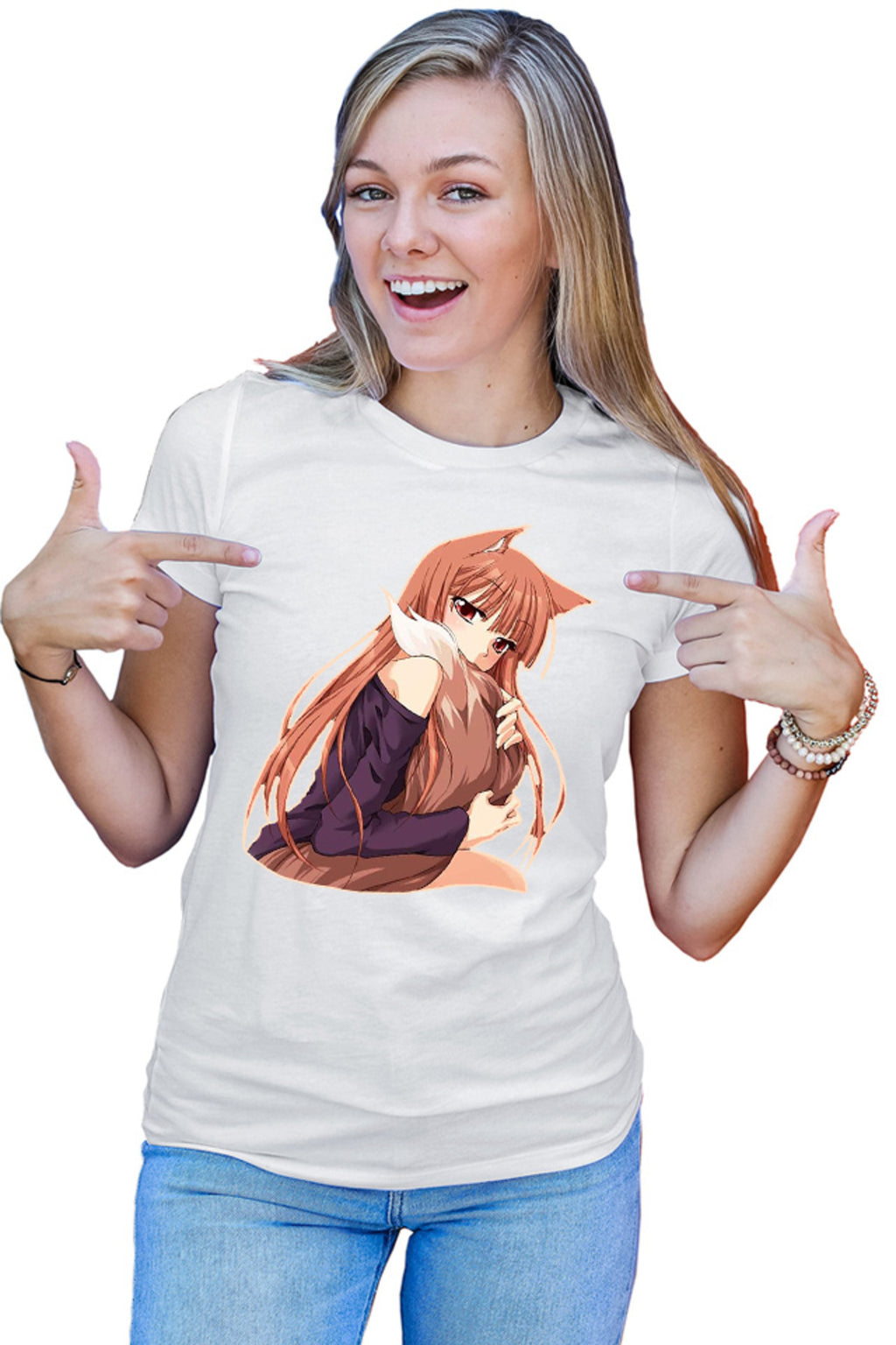 Tricou dama Spice And Wolf Holo Furry Fluffy Tail Nom