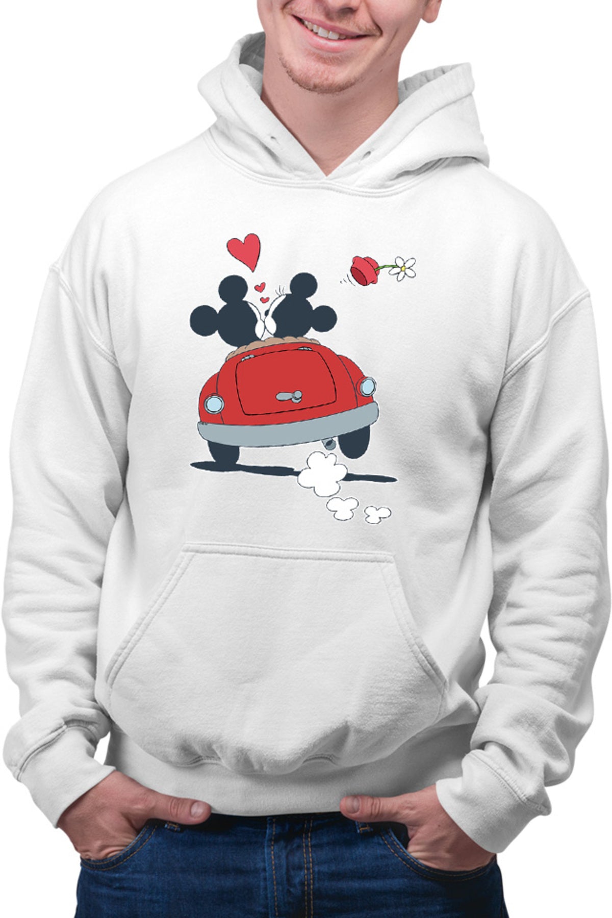 Hanorac barbati Mickey Mouse Lovers Minnie Flower