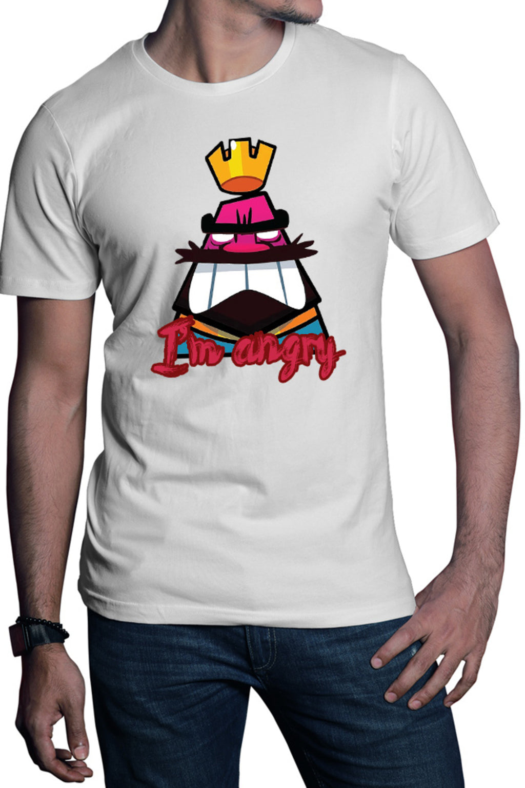 Tricou barbati Clash Royale Angry King Multiplayer Copy Strategy
