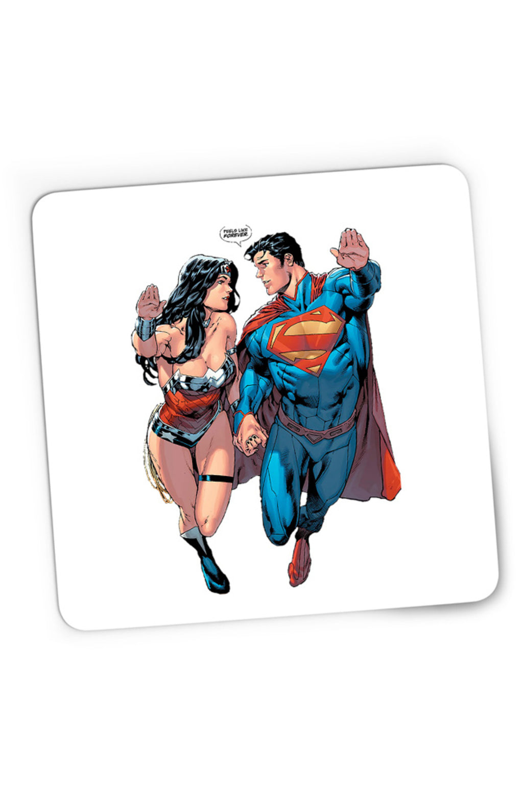 Mousepad Gaming Wonder Woman Superman Lovers Superpowers American Heroes, 21x19 cm