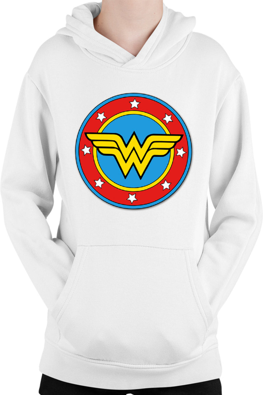 Hanorac copii Wonder Woman Logo Symbol Stars Flag Round Marvel DC