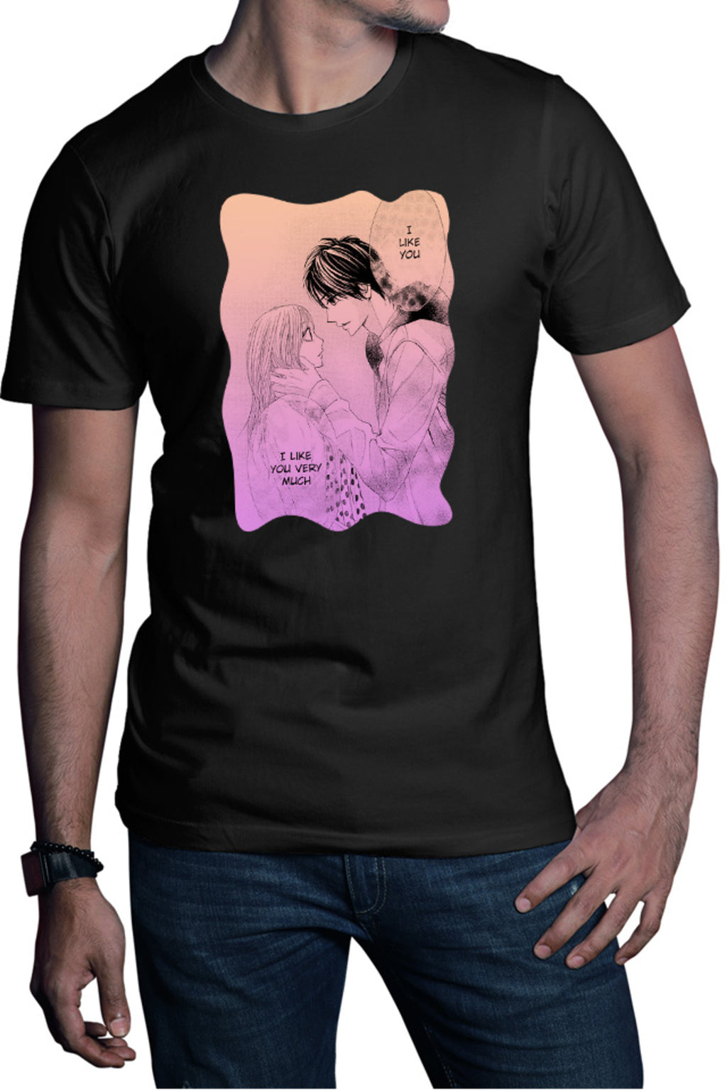 Tricou barbati LDK Shuusei Aoi Couple Love Highschool Hug