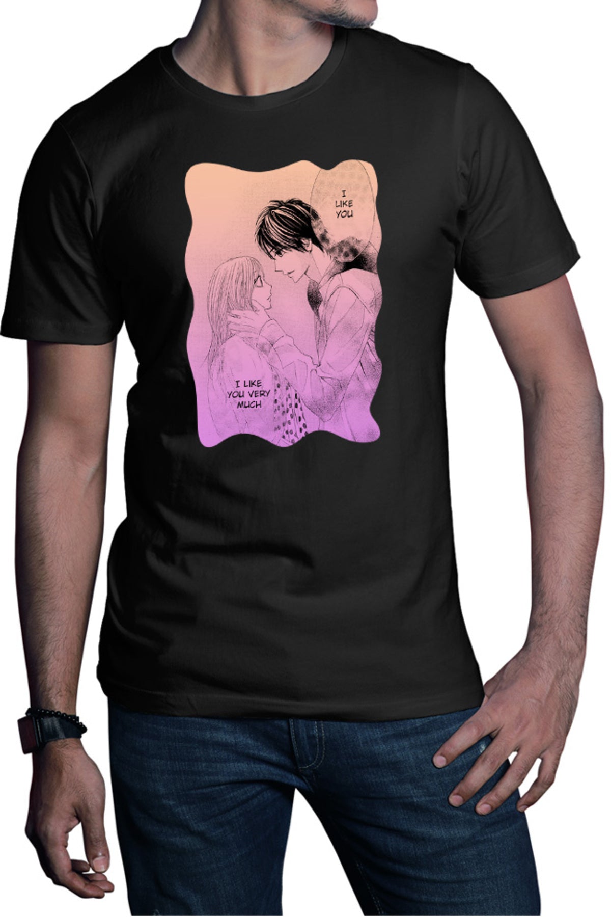 Tricou barbati LDK Shuusei Aoi Couple Love Highschool Hug