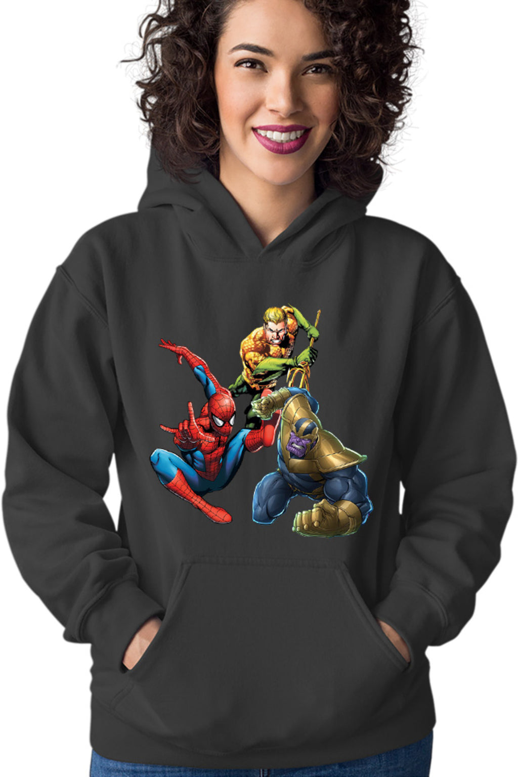 Hanorac dama Spiderman Aquaman Thanos Save Earth