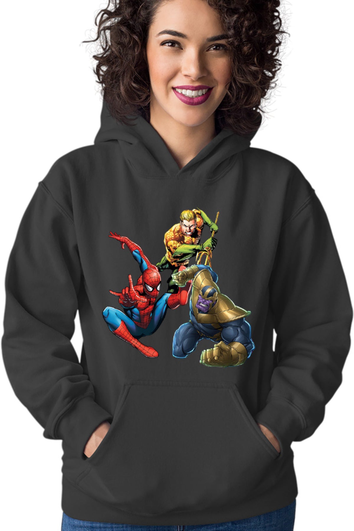 Hanorac dama Spiderman Aquaman Thanos Save Earth