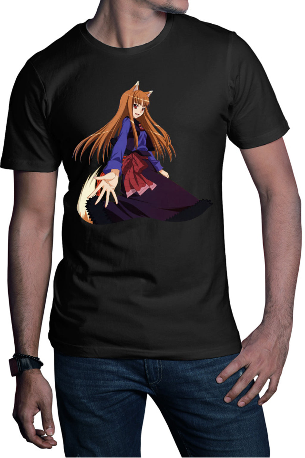 Tricou barbati Spice And Wolf Holo Kitsune Dance Romance