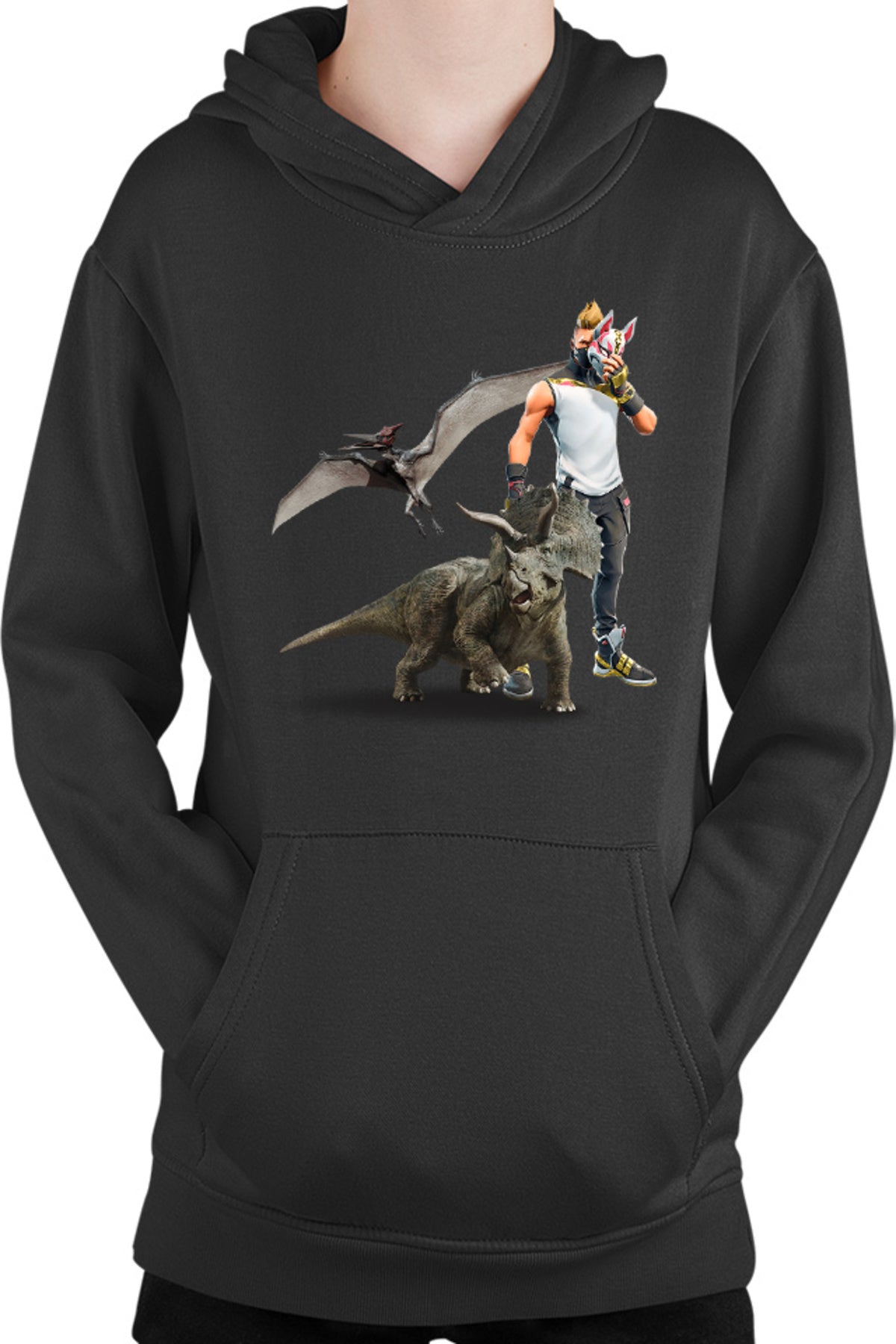 Hanorac copii Jurassic Park Pteranodon Velociraptor Fortnite