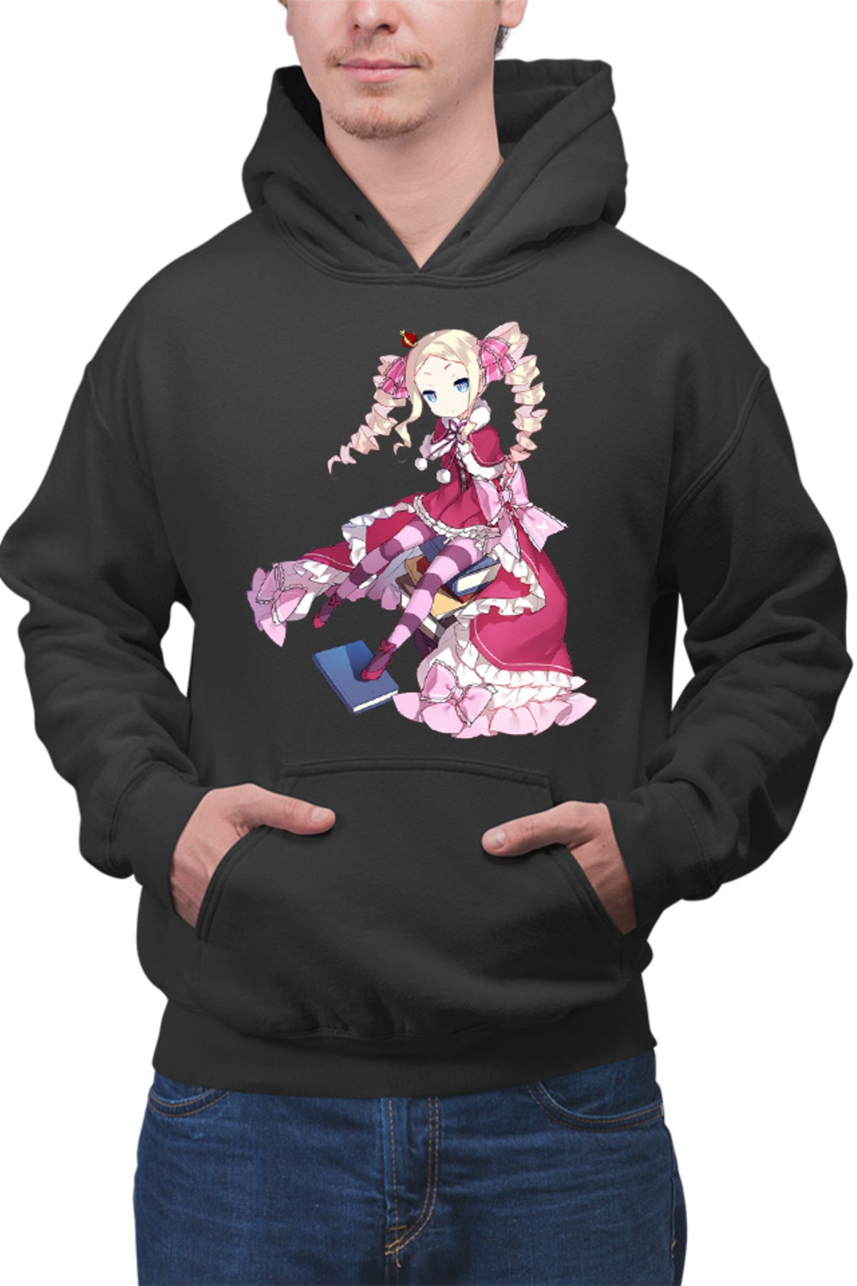 Hanorac barbati Re Zero Beatrice Library Book Magic Tsundere Desene