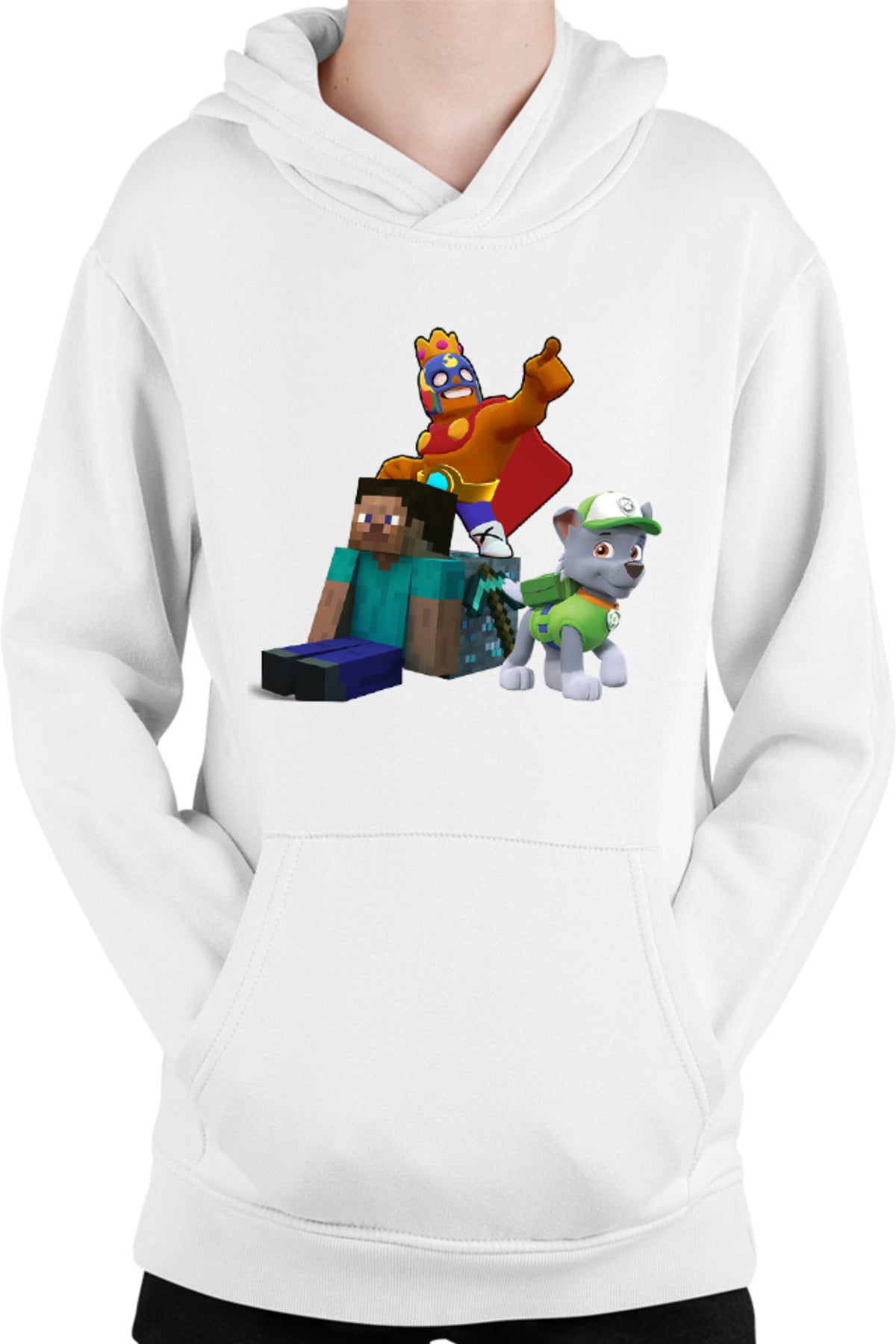 Hanorac copii Brawl Stars Player Minecraft Diamond Cube Paw Patrol Rocky