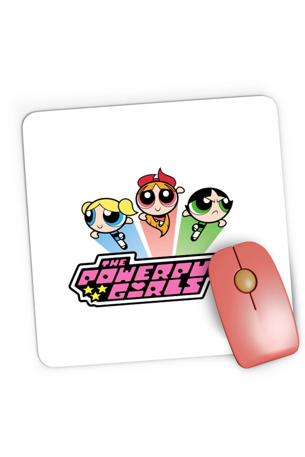 Mousepad Gaming The Powerpuff Girls Logo Trio Adventure Funny, 21x19 cm
