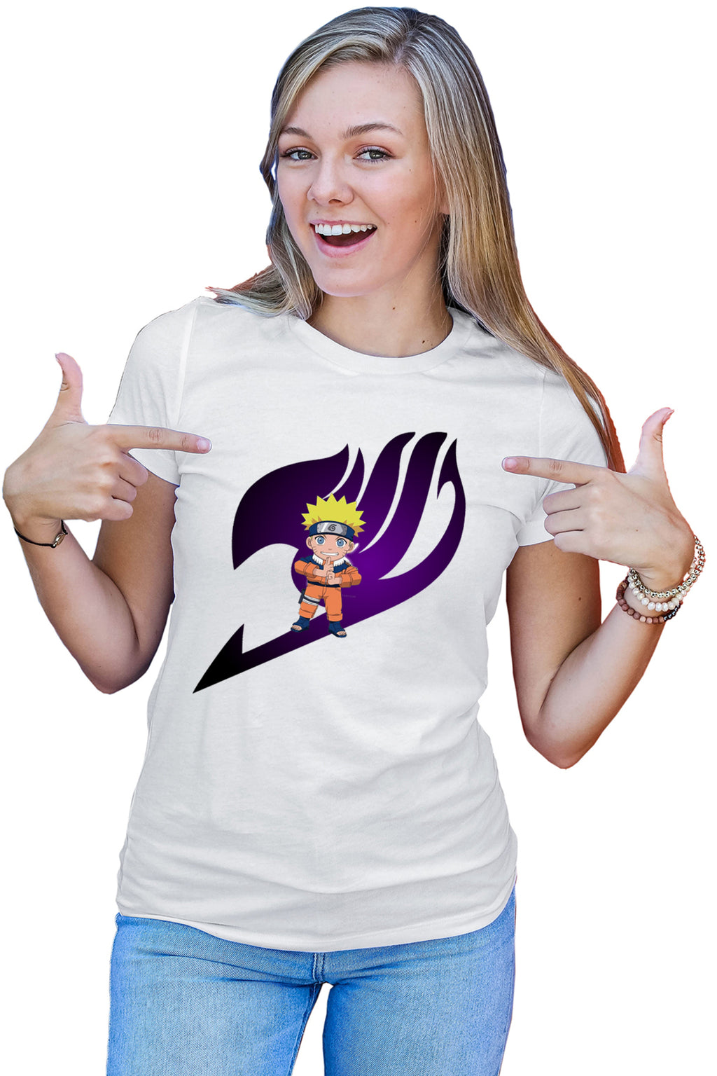 Tricou dama Fairy Tail Logo Emblem Naruto Chibi