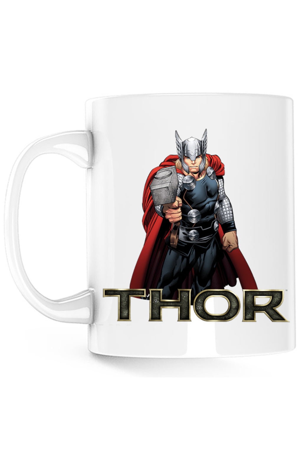 Cana Thor Logo Hammer Avangers Universe Hero Gods Earth, alba, 330 ml