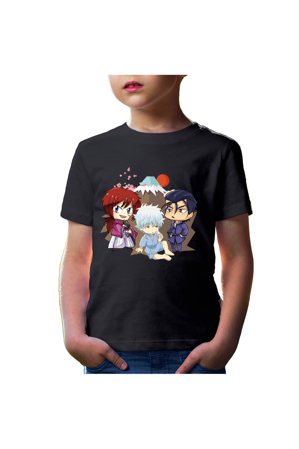 Tricou copii Rurouni Kenshin Chibi Trio Kenshin Gintoki Hajime