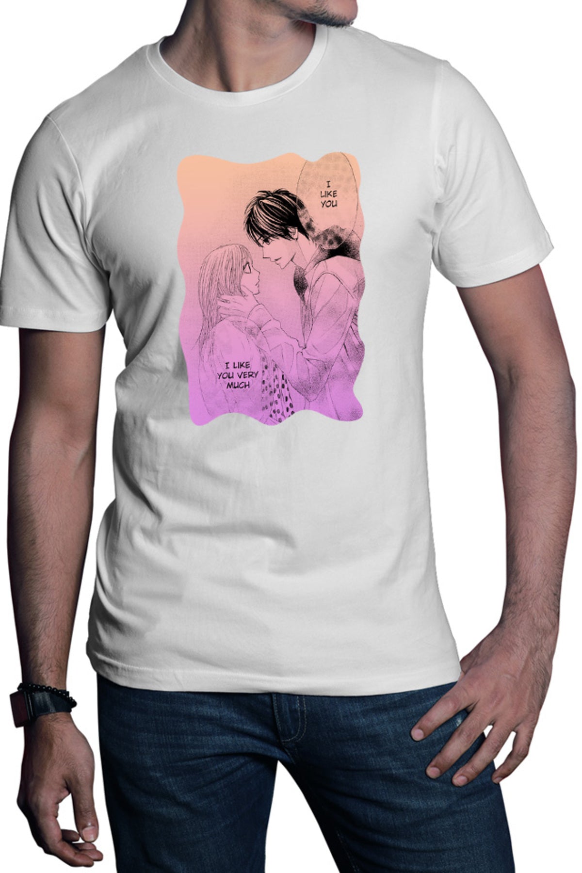Tricou barbati LDK Shuusei Aoi Couple Love Highschool Hug